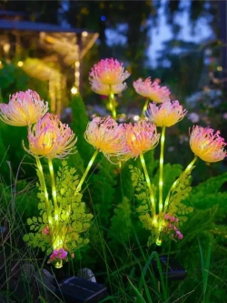 Cадовые светильники на солнечных батареях 2шт, декор для сада, штекер садовый