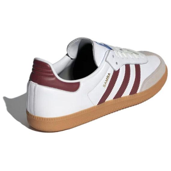 Кроссовки adidas originals SAMBA OG для скейтборда Низкие Белые и красные кроссовки