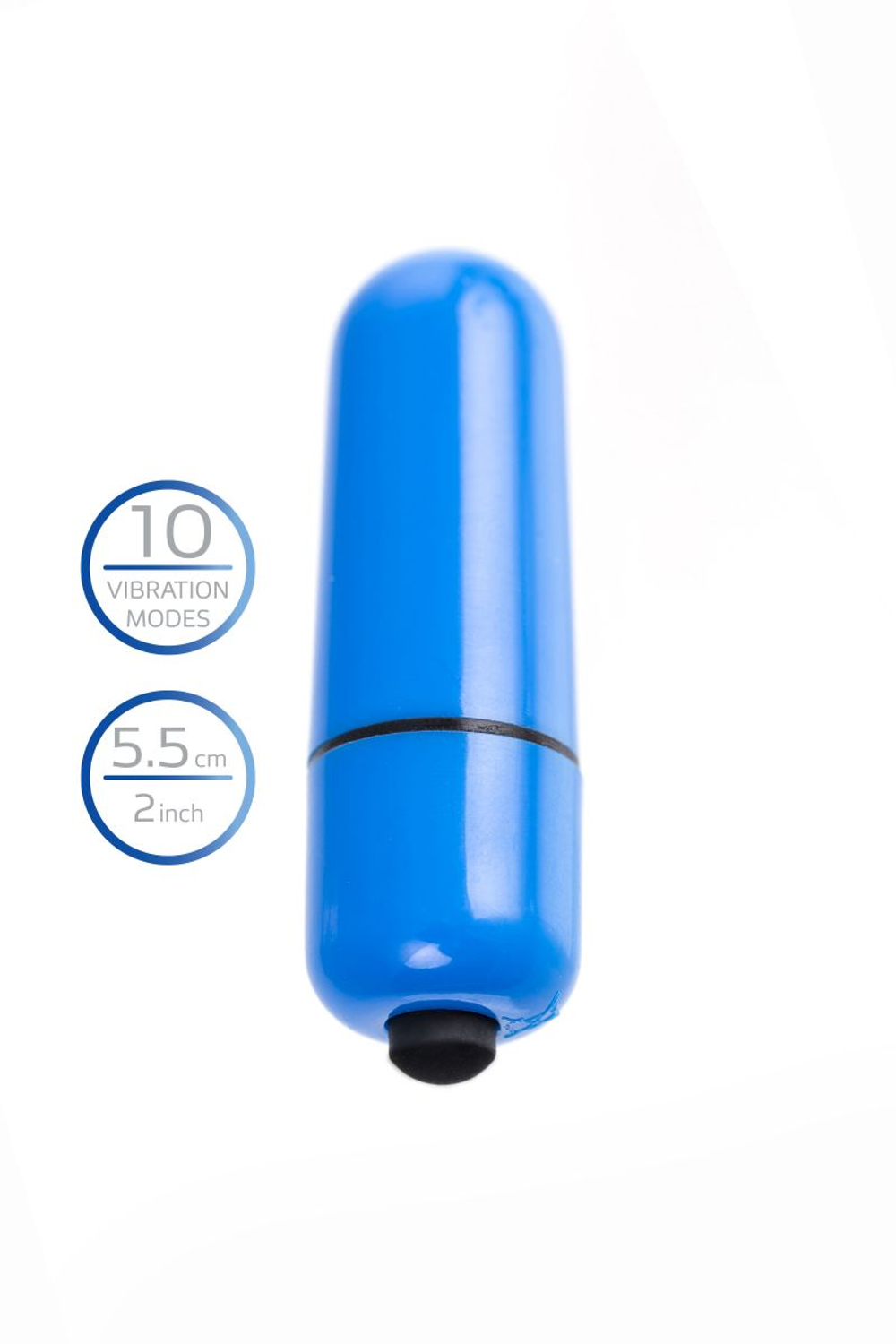 Синяя вибропуля A-Toys Braz - 5,5 см. (Цвет: синий)