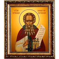 Пафнутий Боровский преподобный игумен. Икона на холсте.