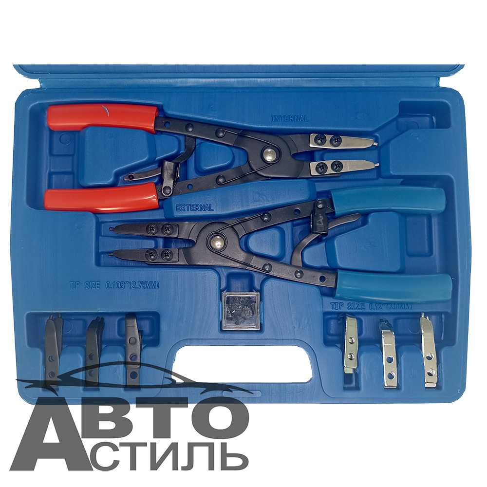 Съемник стопорных колец 9пр (в кейсе) МаякАвто универсальный 90443