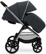 Коляска Agex Life 3 в 1 хромированная рама с автокреслом i-Safe Grey ALM606 Midnight Grey (Темно-серый)