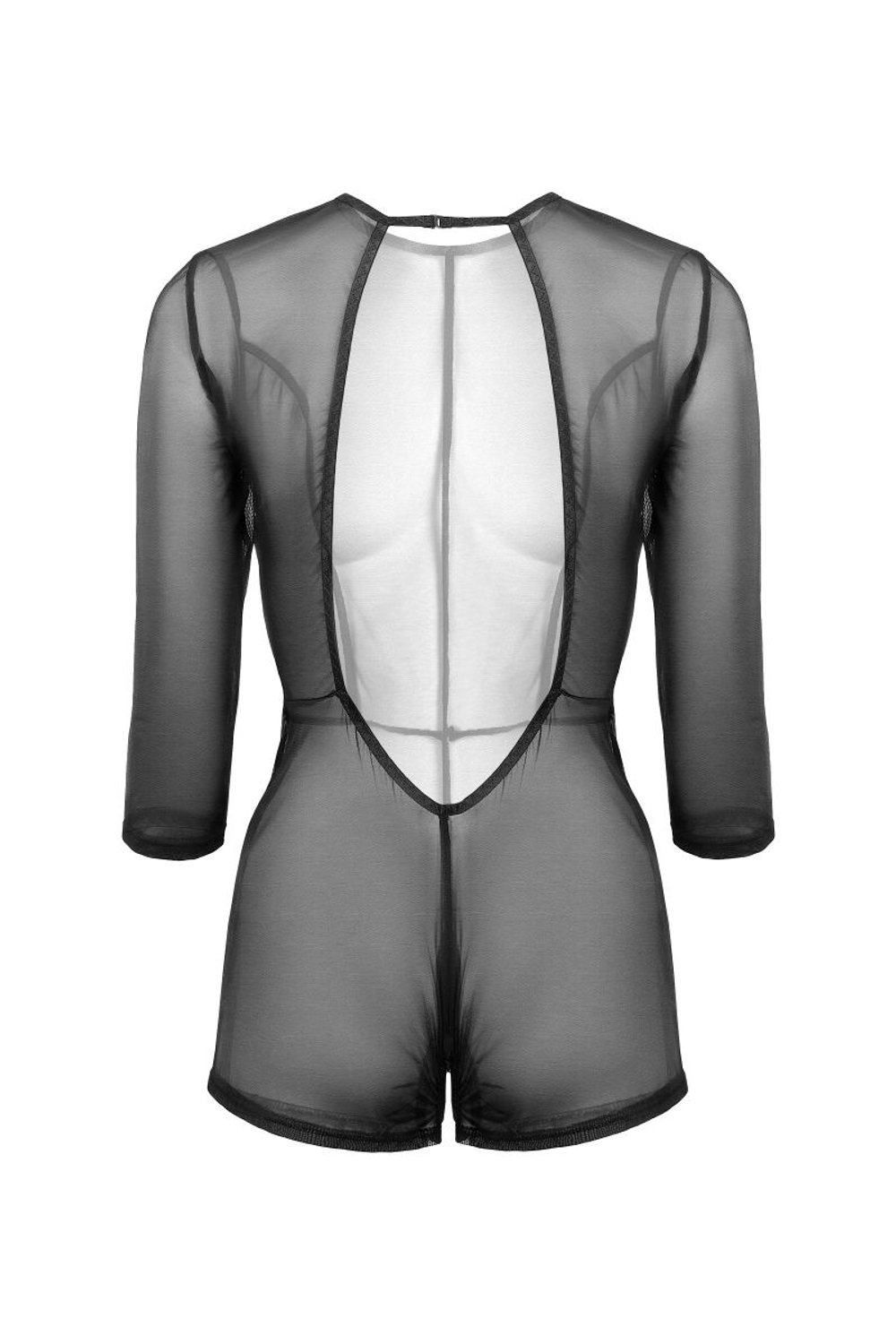 Эротический комбинезон Preciosity с рукавами длиной 3/4 (Размер: 46-48) (Цвет: черный)
