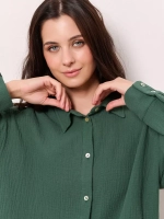 Костюм - пижама с шортами из муслина домашний оверсайз