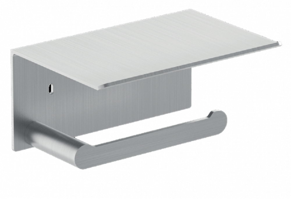 Держатель для туалетной бумаги с полочкой нерж. сталь VERONA 16876.S матовый