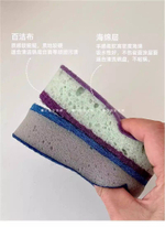 Двухслойная губка для мытья посуды (3 шт.)