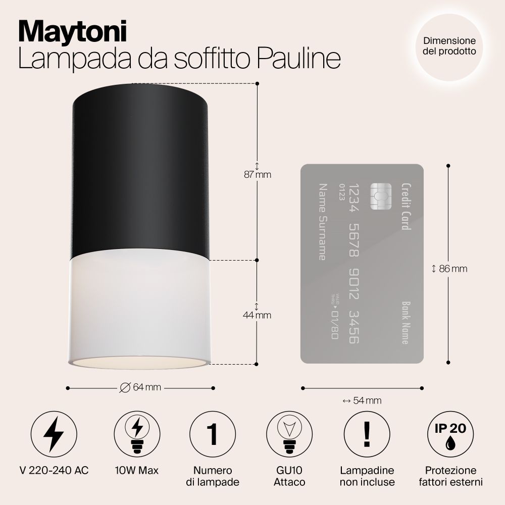 Потолочный светильник Technical C007CW-01B