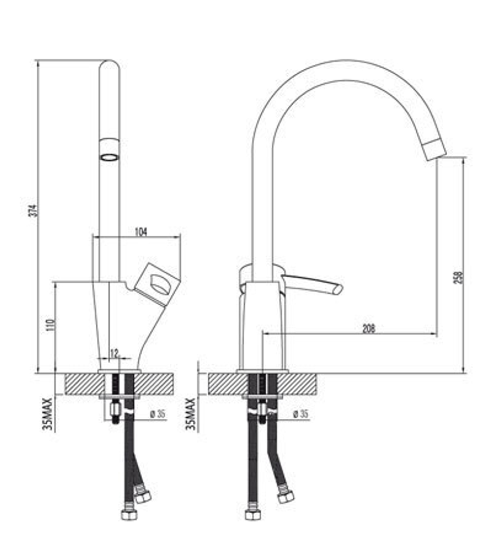 Смеситель для кухни – LM3205C, Серия ATLANTISS