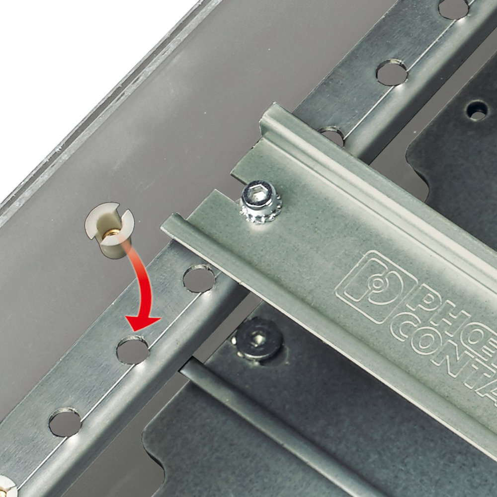 0801377 - NS 35/ 7,5 V2A UNPERF 2000MM - Несущая рейка без перфорации