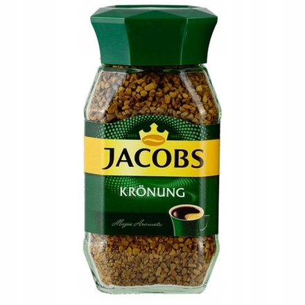 Кофе растворимый Jacobs Kronung, 200 г стеклянная банка (Якобс)