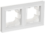 BRITE Рамка 2-местная IP44 РУ-2-БрАБ-44 арктический белый IEK