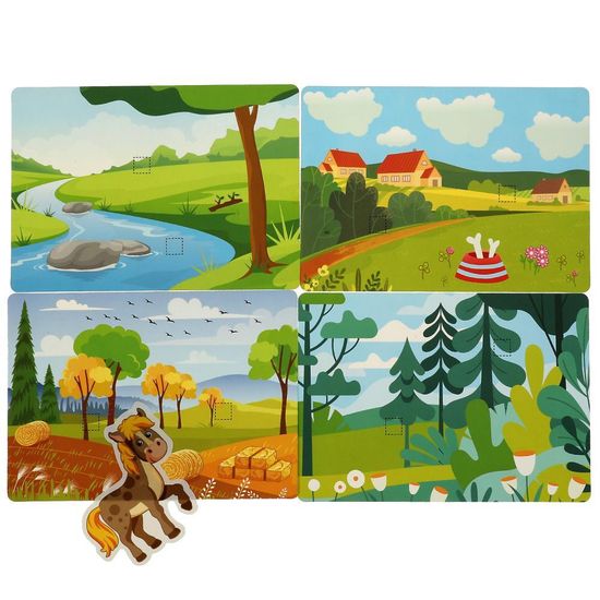 IQ Липучки из пластика. Игра на липучках «Кто где живёт». 230х180х45 мм Умные игры