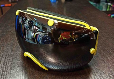 Маска Vizzo Spherix lime/grey mirror