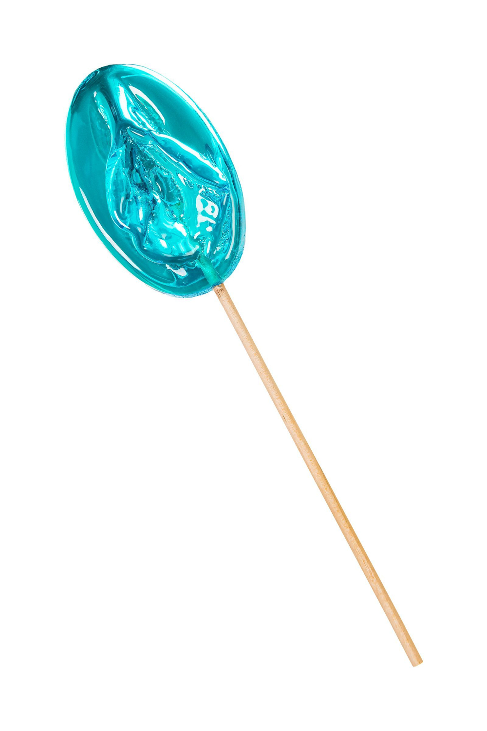 Леденец в форме вагины со вкусом блю кюрасао - 50 гр.