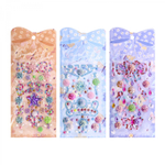 Наклейки-стразы Alingar, акриловые, "Ассорти" (корона,бант,бабочки), пакет с европодвесом