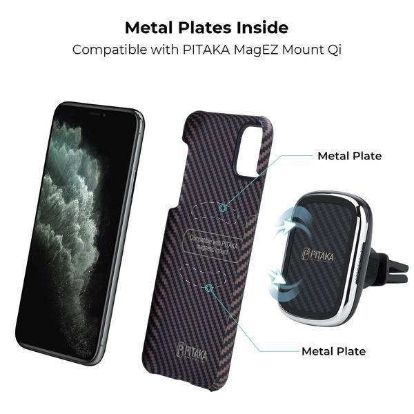 Чехол Pitaka MagEZ Case для Apple iPhone 11 Pro Max (Black/Rose Gold Twill)