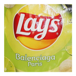 Balenciaga Lay"s Collaboration Zip Closure Clutch Unisex Green