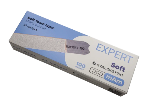 Сменные файлы (мягкая основа) для пилки прямой EXPERT 20 100 грит STALEKS, 25 шт