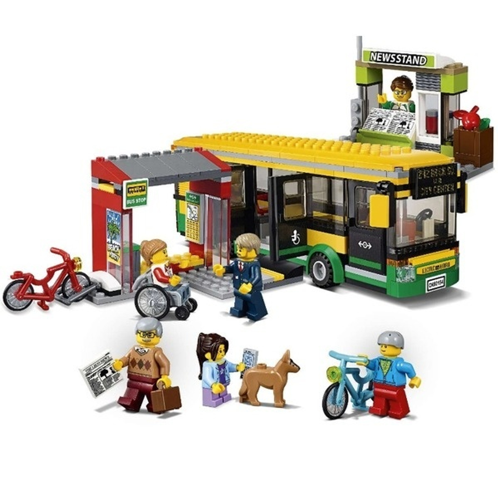 LEGO City: Автобусная остановка 60154 — Bus Station — Лего Сити Город