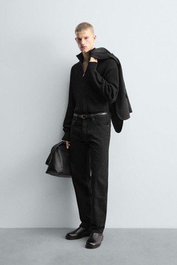 ZARA КАРДИГАН ПЛАТОЧНОЙ ВЯЗКИ — LIMITED EDITION, ЧЕРНЫЙ