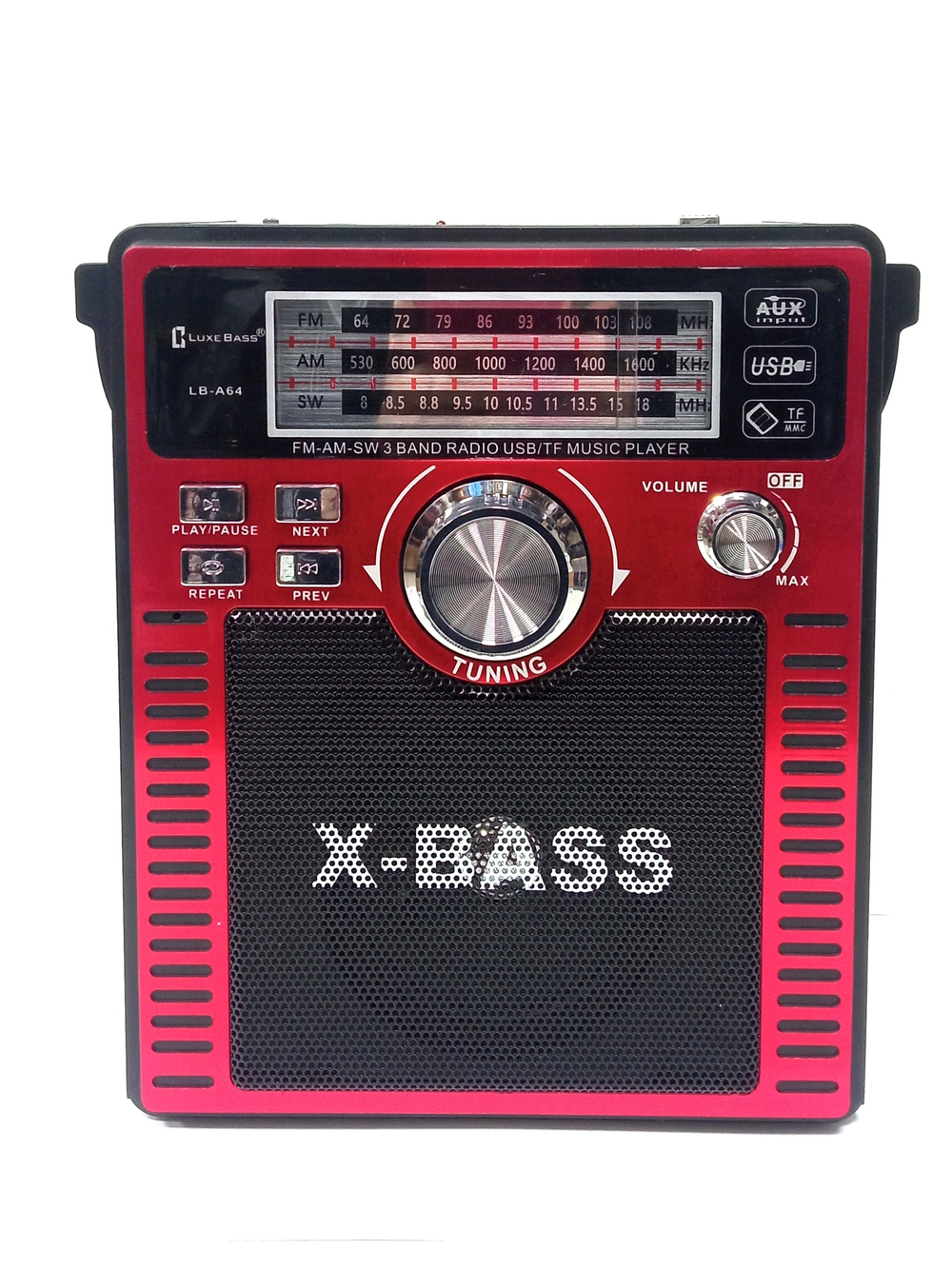 Радиоприемник с MP3 плеером + фонарь LuxeBass LB-A64