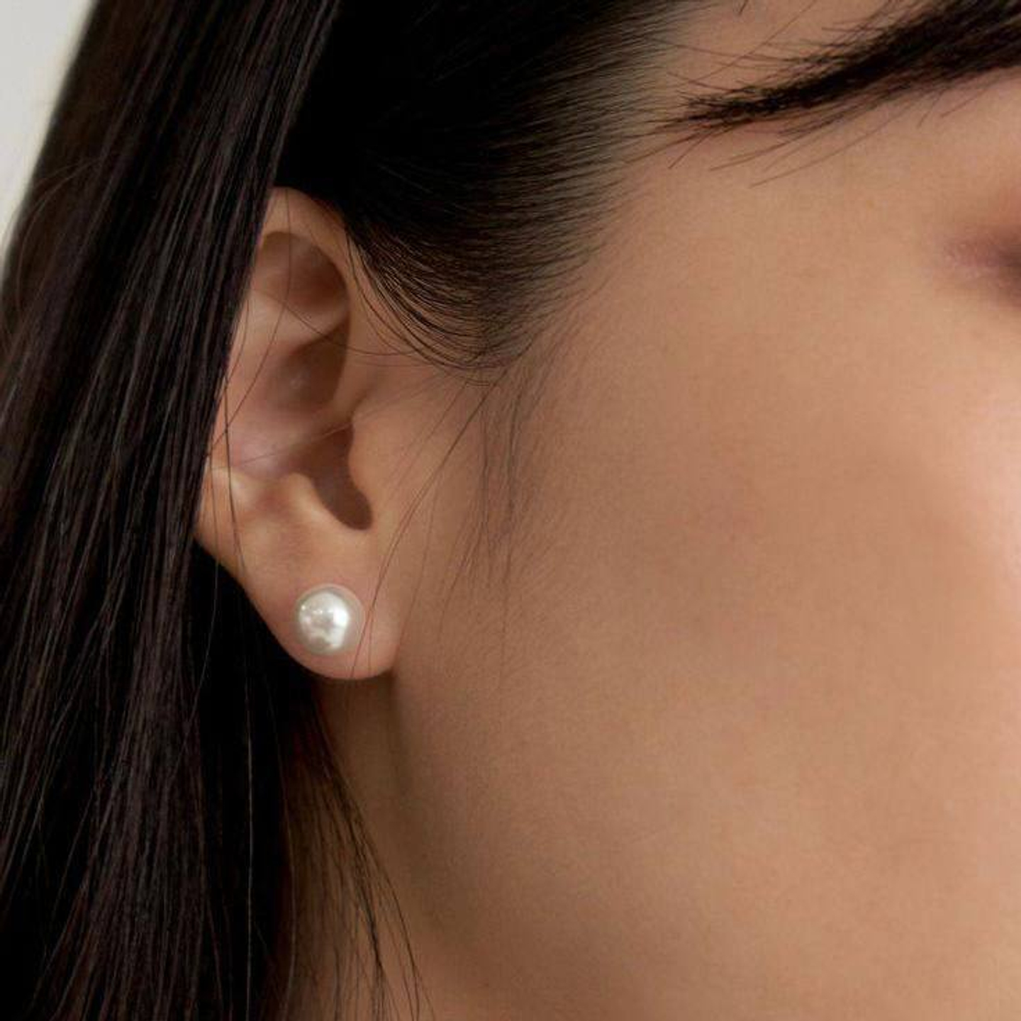 Серьги-пусеты с им. жемчугом, 8 мм