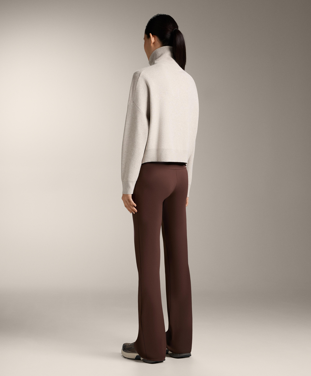 Oysho Вязаный джемпер с высоким воротником, каменный