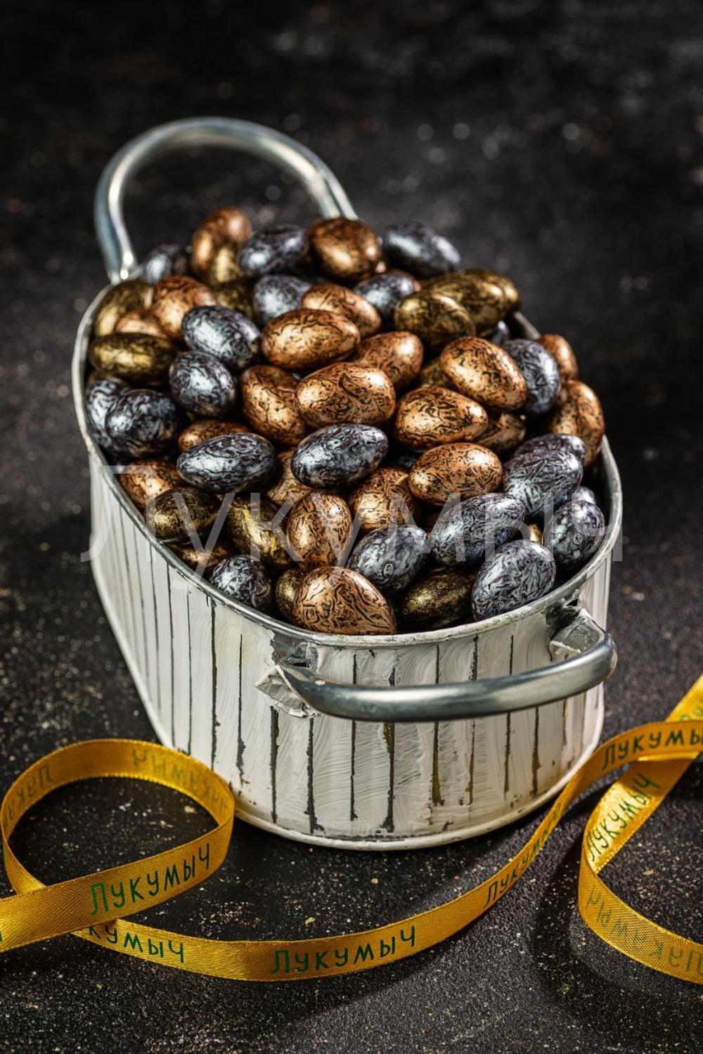 Миндаль Мокко (бронза, золото, серебро) в кондитерской глазури 100г