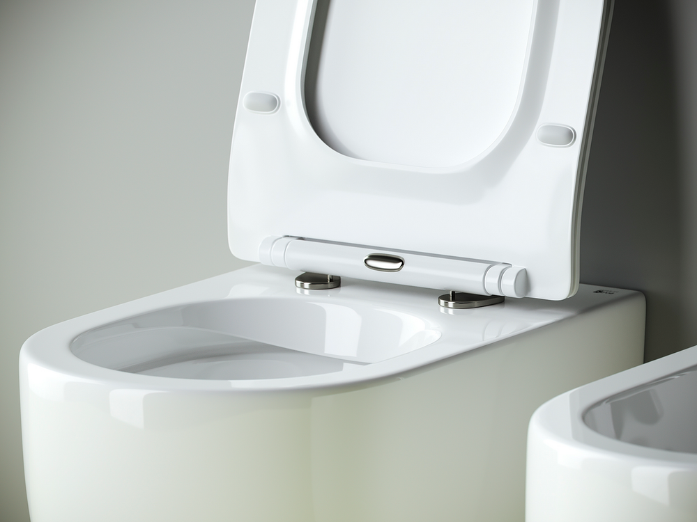 Напольный приставной унитаз Metropol Rimless