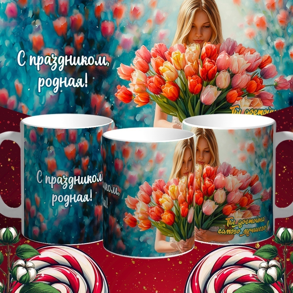 Кружка С праздником, родная