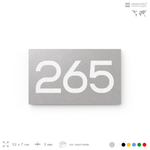 Номер на дверь 265, табличка на дверь для офиса, квартиры, кабинета, аудитории, склада, серая 120х70 мм, Айдентика Технолоджи