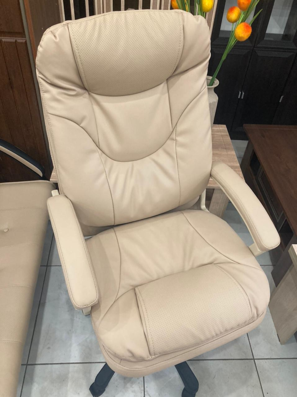 Кресло Фортуна-5 (50) перф беж к/з беж Мех качания п Директор