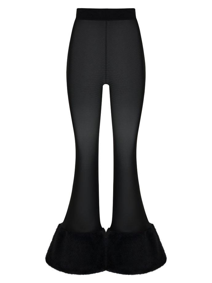 Брюки - сетка с мехом