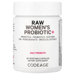 Codeage, RAW Women's Probiotic +, 60 растительных капсул