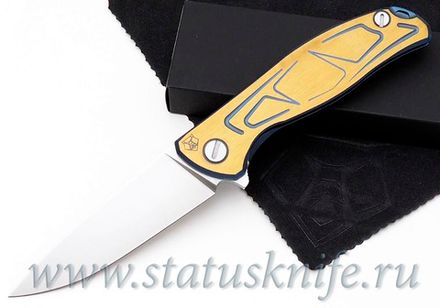 Нож Широгоров Флиппер 95 S30V сине-золотой КАСТОМ