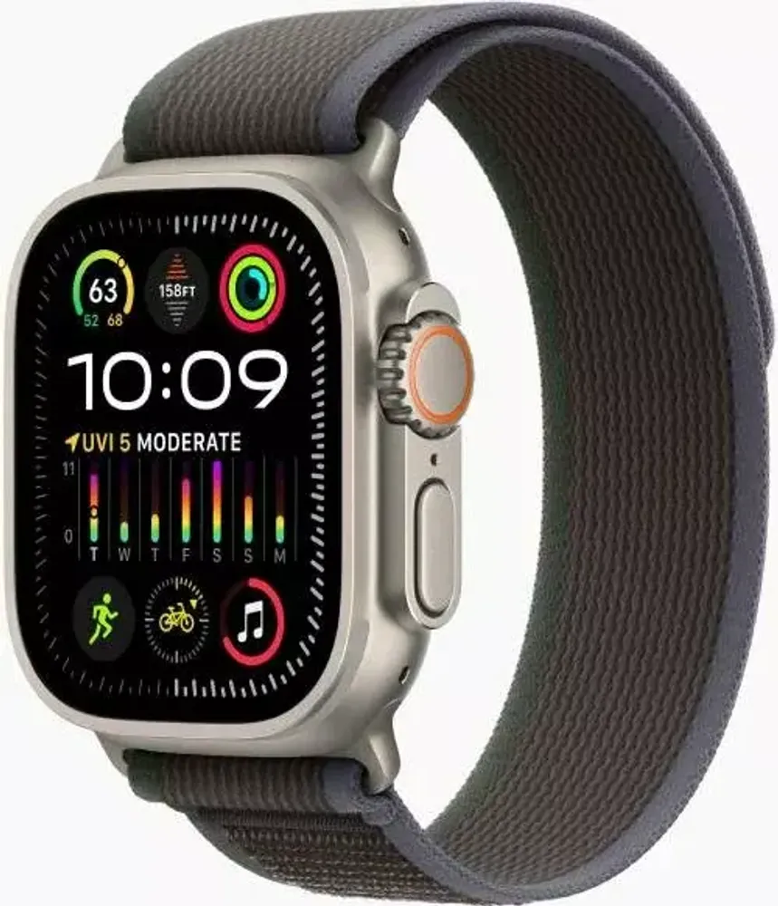 Умные часы Apple Watch Ultra 2 49 мм Titanium Case GPS + Cellular, Blue Black Trail Loop (M/L)