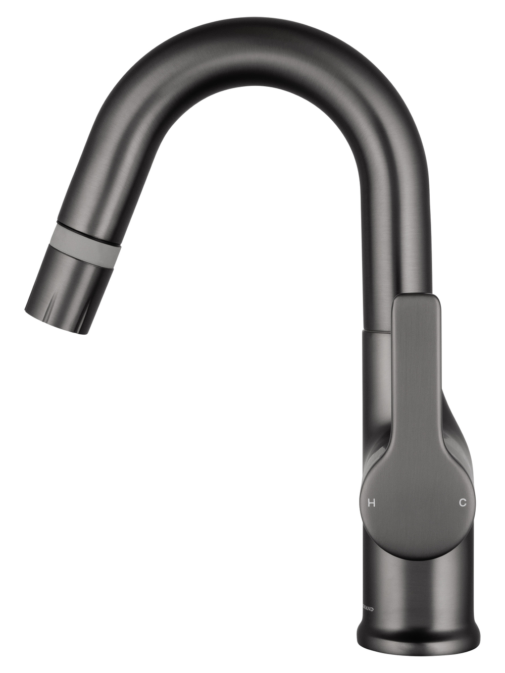 Смеситель для раковины с выдвижным изливом WONZON & WOGHAND, Темный графит (WW-FE01L212-BGG)