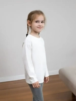 Белый лонгслив летний для девочки