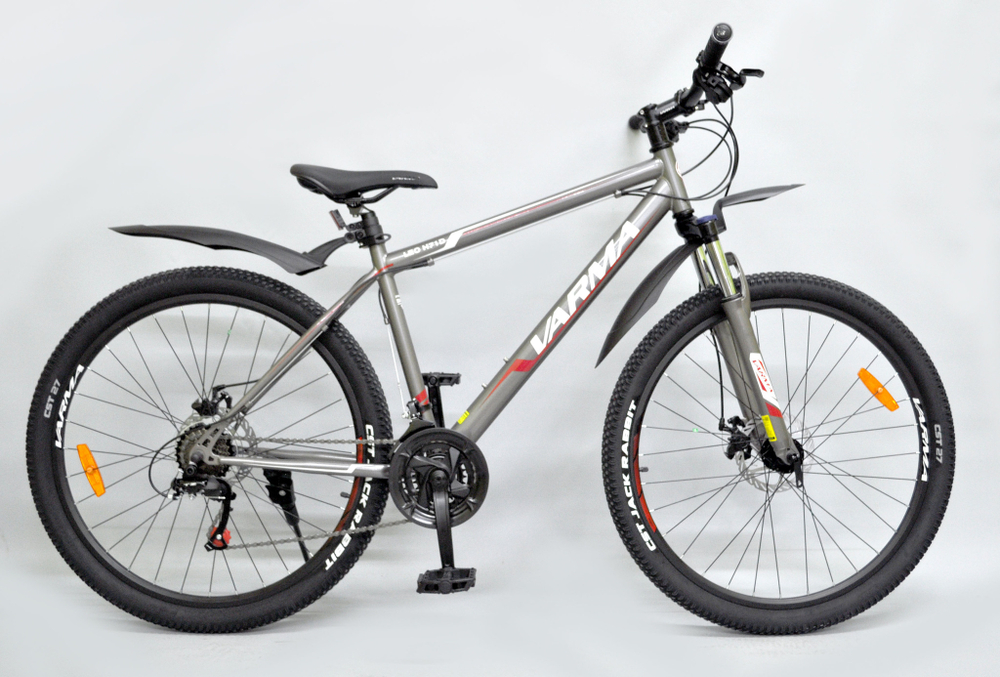 Вело 27.5 Varma Leo H71D р18 серо-зеленый. 21ск