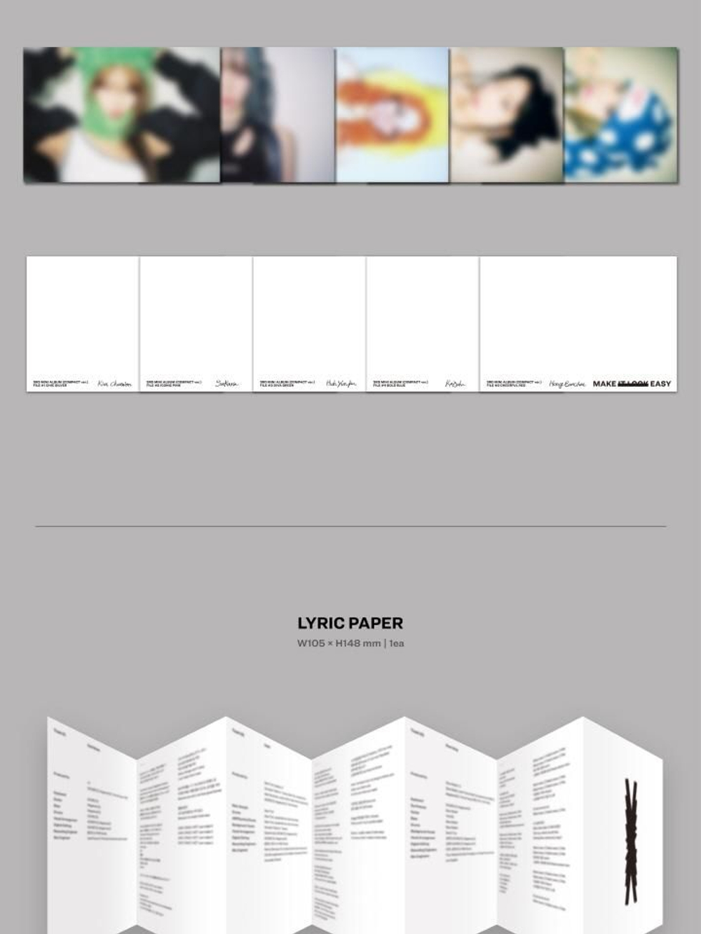 Альбом LE SSERAFIM - EASY 3rd Mini Album COMPACT 5 Version SET
