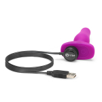 Анальный премиум-миниплаг цвета фуксии 10см b-Vibe Novice Plug BV-004-FUC