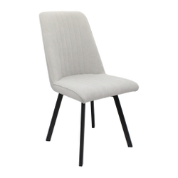 Стул поворотный "Софти 360" (арт. 325П), велюр Бренди В20 светло-серый, ножки профильные черные