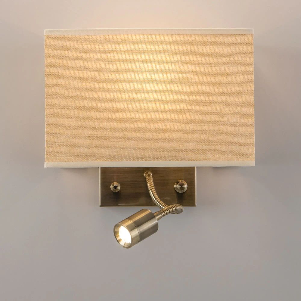 Citilux Декарт CL704303 Бра с бежевым абажуром и диммером