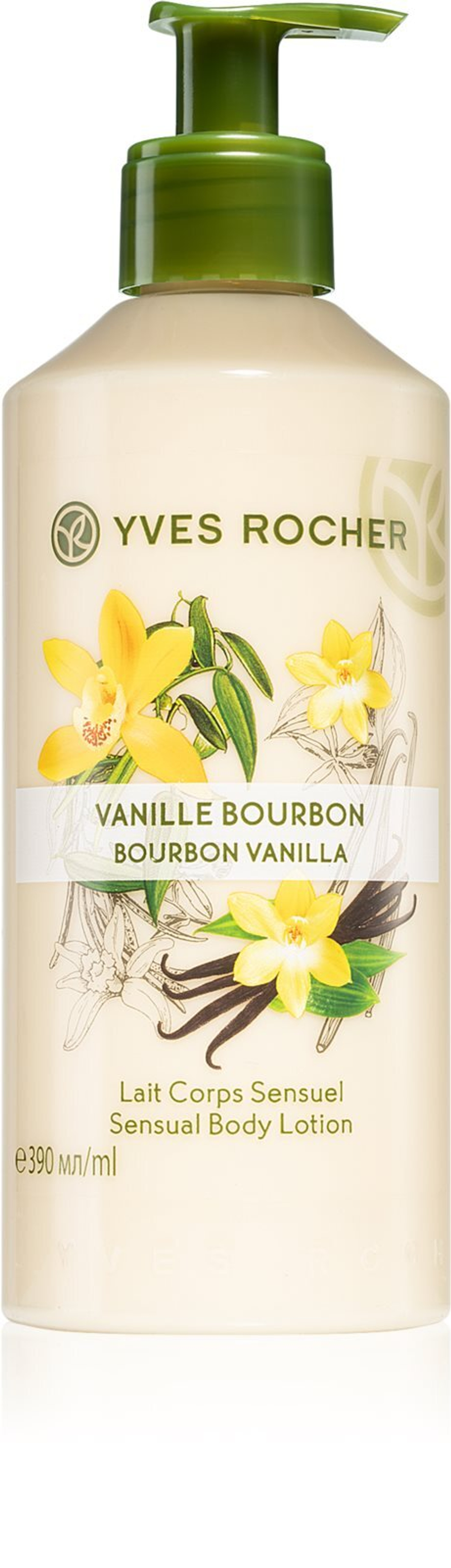 Yves Rocher Bourbon Vanilla - питательное молочко для тела с ванилью /   390  ml  / GTIN 3660005021539
