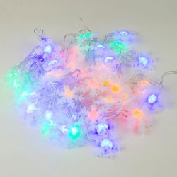 ULD-S0700-050-DTA MULTI IP20 SNOWFLAKES-3 Гирлянда светодиодная с контроллером Снежинки-3. 50 светодиодов. 7 м. разноцветная. IP20.провод прозрачный