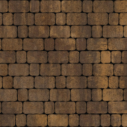 Тротуарная плитка Арена - Листопад гладкий Мокко, комплект из 2 видов плит