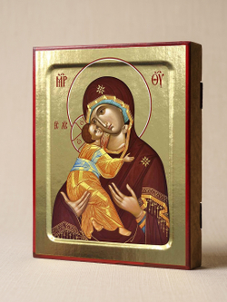 Икона Пресвятой Богородицы, Владимирская (млад. в желто-голубом): 125 х 160 (Синопсисъ)