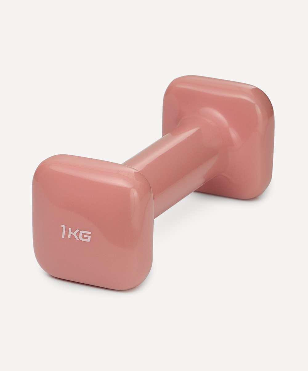 Гантель виниловая DB-106 1 кг, терракотовый