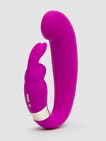Лиловый вибратор Mini G-Spot Curve Vibe с клиторальным зайчиком