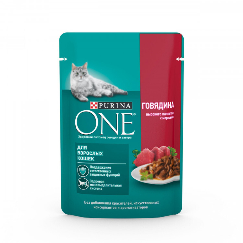 Корм для кошек Purina ONE 75г в асс. м/у